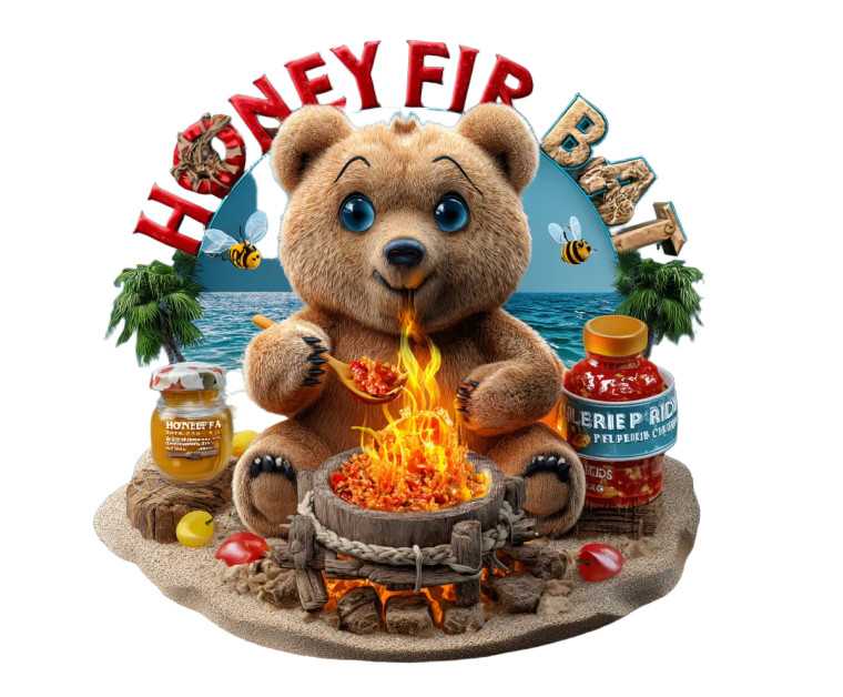 Honey Bear Mascot Vinyl Car Decal Sticker – Waterproof & UV-Resistant 