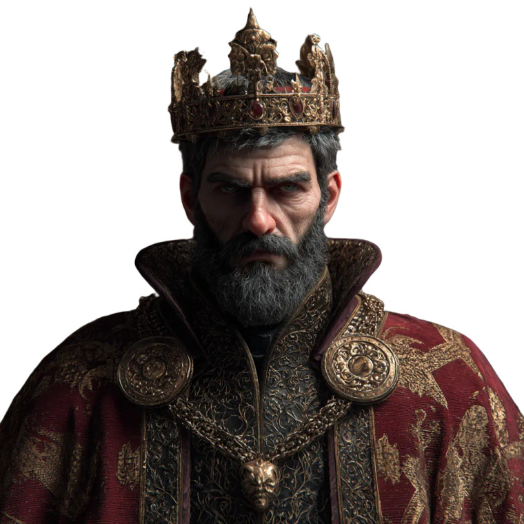 Regal King Portrait V4 Vinyl Car Decal Sticker – Waterproof & UV-Resistant 