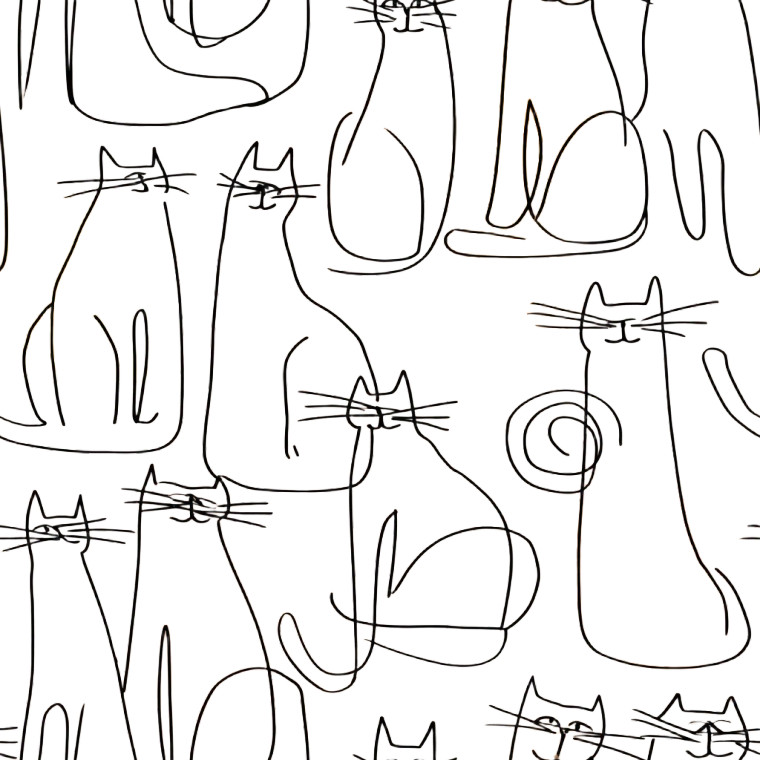 Minimalist Cat Drawing V3 Vinyl Car Decal Sticker – Waterproof & UV-Resistant 