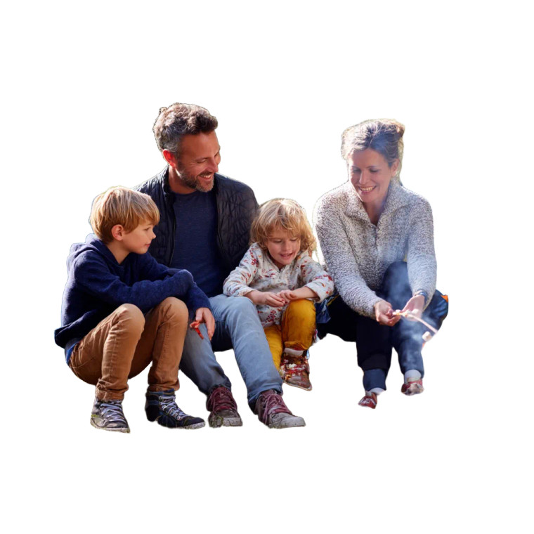 Family Camping Joy Vinyl Car Decal Sticker – Waterproof & UV-Resistant 