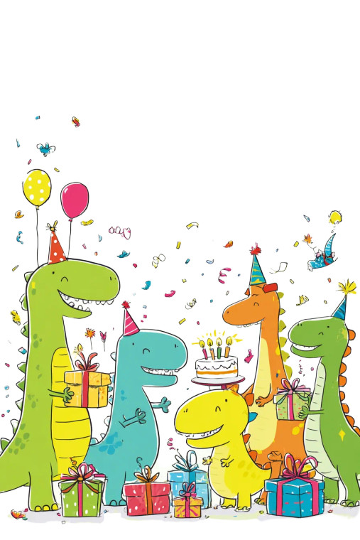Dino Birthday Bash Vinyl Car Decal Sticker – Waterproof & UV-Resistant 