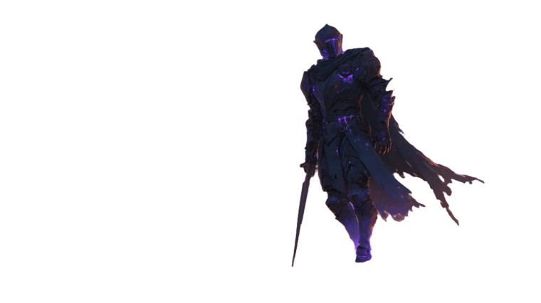 Void Knight Stands Vinyl Car Decal Sticker – Waterproof & UV-Resistant 