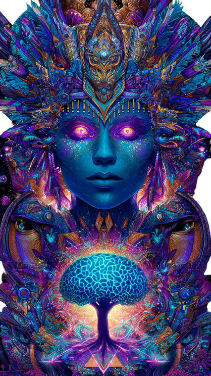 Mystical Psychedelic Goddess Vinyl Car Decal Sticker – Waterproof & UV-Resistant 