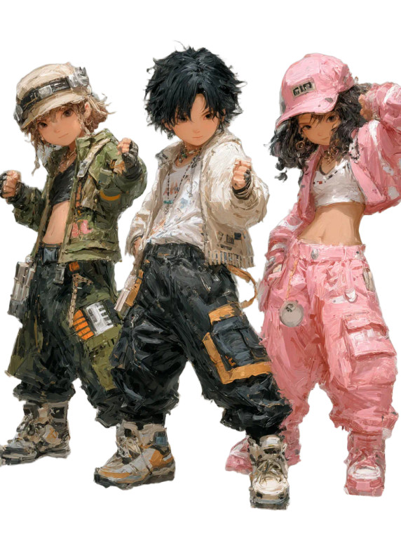 Chibi Game Characters Vinyl Car Decal Sticker – Waterproof & UV-Resistant 