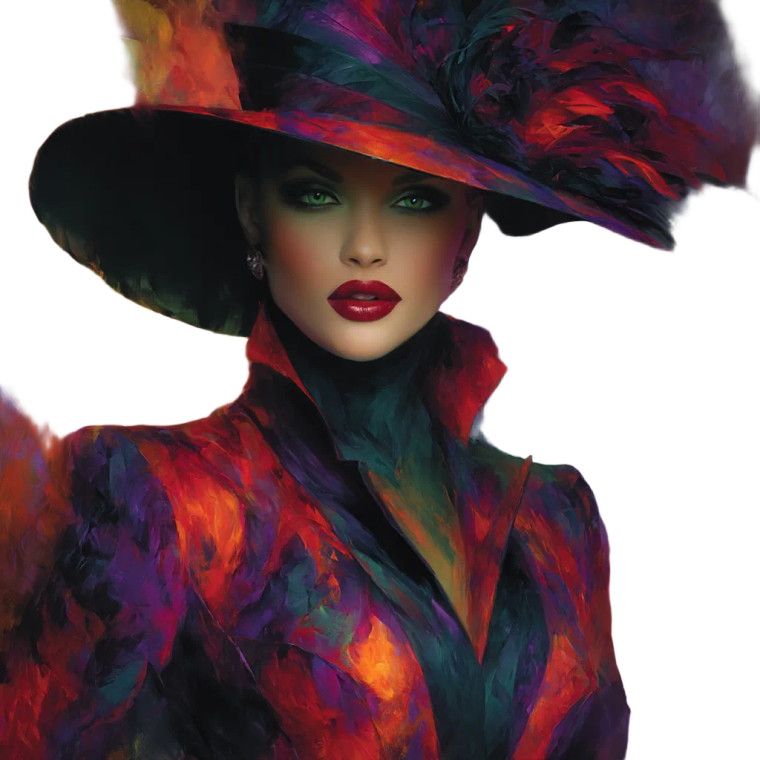 Mysterious Fashionista Vinyl Car Decal Sticker – Waterproof & UV-Resistant 
