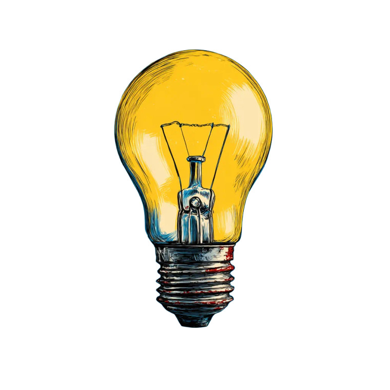 Light Bulb Vinyl Car Decal Sticker – Waterproof & UV-Resistant 
