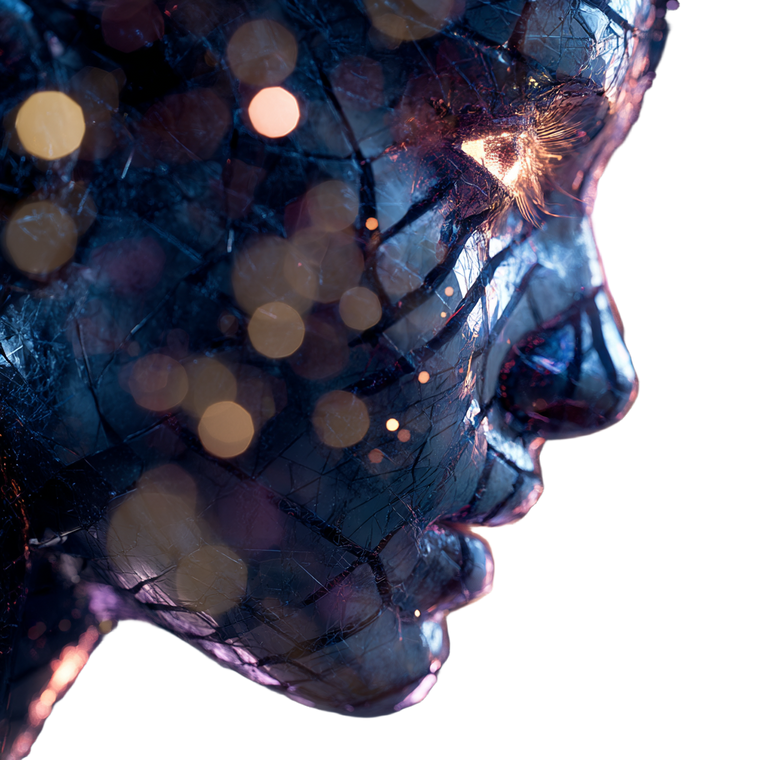 Futuristic Cyberpunk Portrait V4 Vinyl Car Decal Sticker – Waterproof & UV-Resistant 