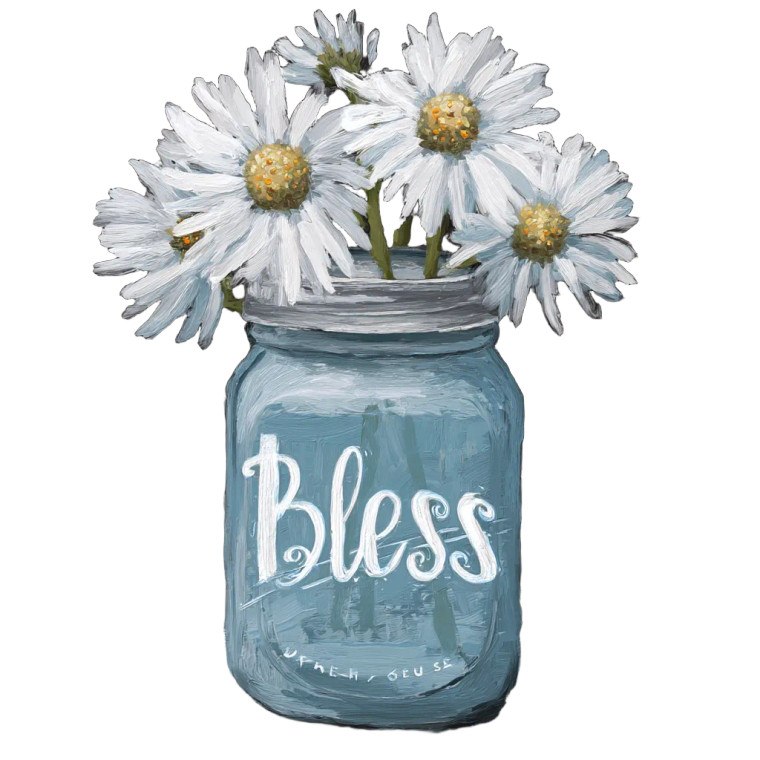 Blessed Mason Jar Vinyl Car Decal Sticker – Waterproof & UV-Resistant 