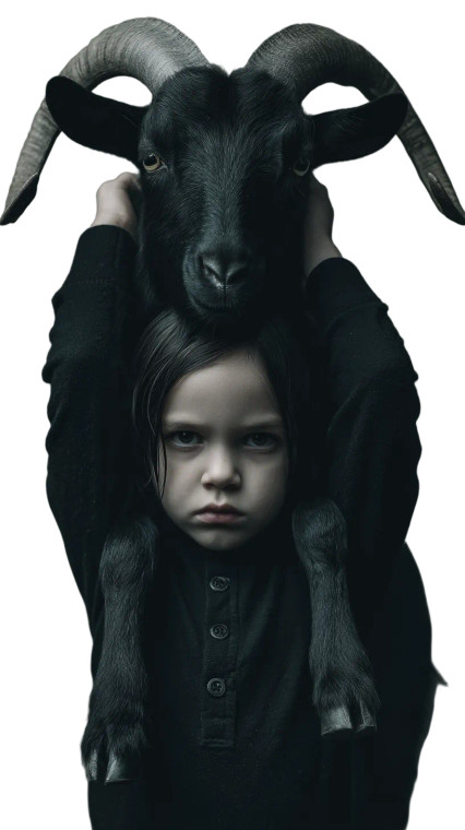 Satanic Goat Portrait V2 Vinyl Car Decal Sticker – Waterproof & UV-Resistant 