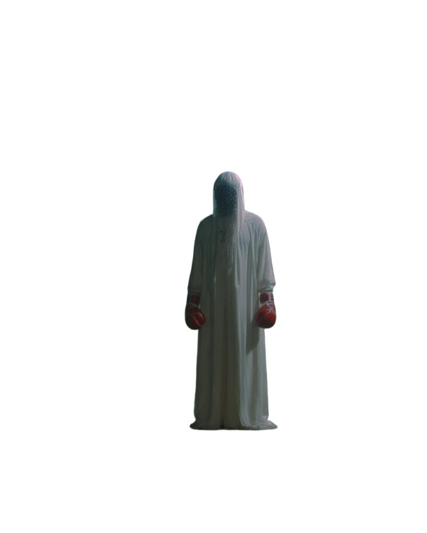 Veiled Boxer Figure Vinyl Car Decal Sticker – Waterproof & UV-Resistant 