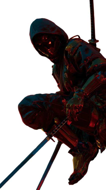 Cyberpunk Ninja V7 Vinyl Car Decal Sticker – Waterproof & UV-Resistant 