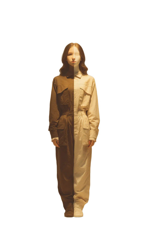 Dual-Toned Portrait Vinyl Car Decal Sticker – Waterproof & UV-Resistant 