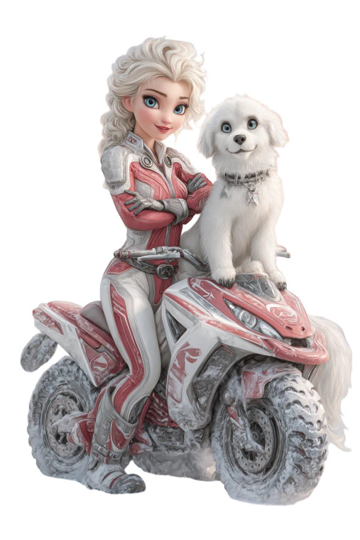 Snow Queen Moto Vinyl Car Decal Sticker – Waterproof & UV-Resistant 