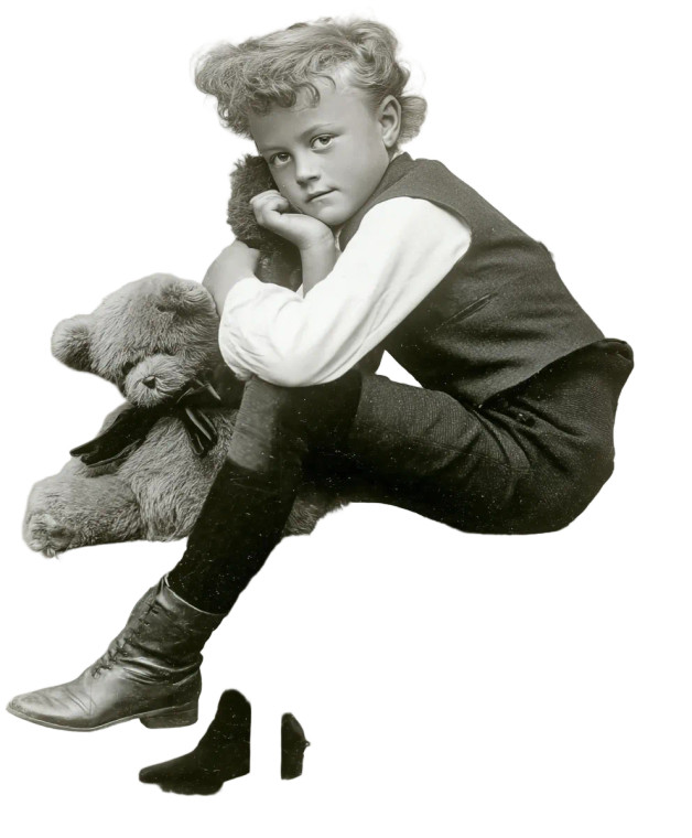 Old Portrait Child Vinyl Car Decal Sticker – Waterproof & UV-Resistant 