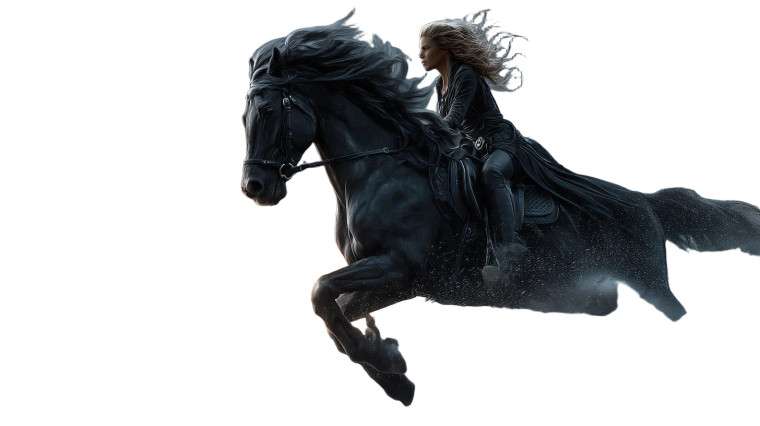 Mysterious Beach Rider Vinyl Car Decal Sticker – Waterproof & UV-Resistant 