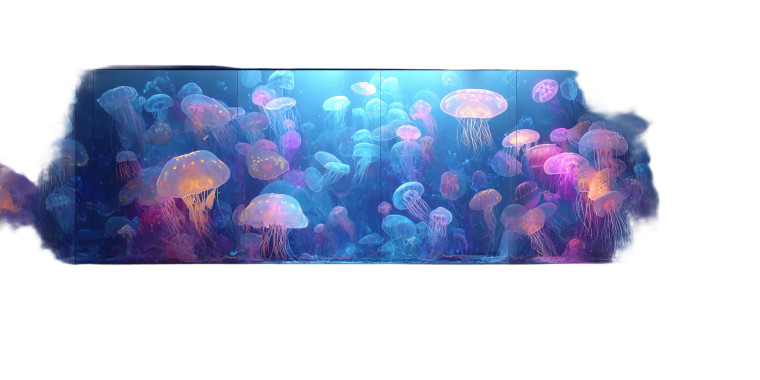 Glowing Jellyfish Tank Vinyl Car Decal Sticker – Waterproof & UV-Resistant 