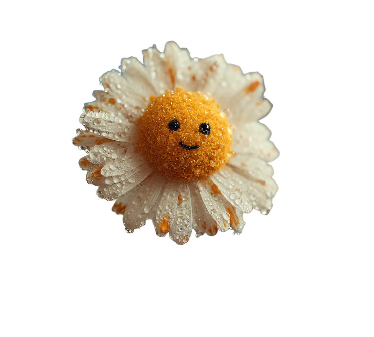 Smiling Daisy Flower Vinyl Car Decal Sticker – Waterproof & UV-Resistant 