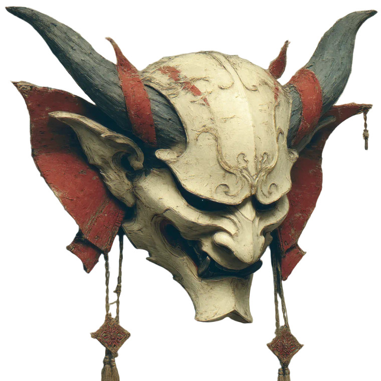 Shinigami Mask Art Vinyl Car Decal Sticker – Waterproof & UV-Resistant 