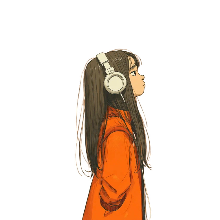 Lofi Pixar Girl Vinyl Car Decal Sticker – Waterproof & UV-Resistant 