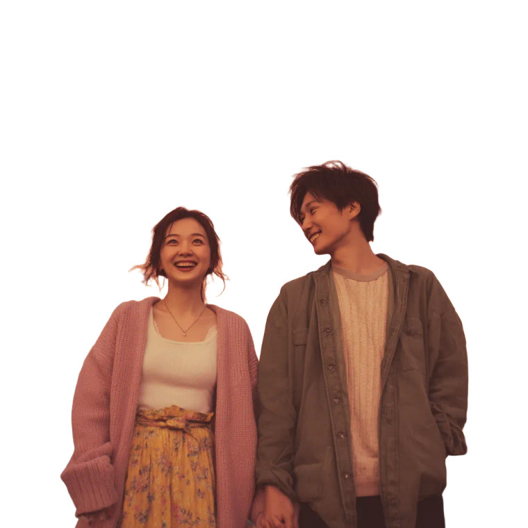 Joyful Japanese Couple Vinyl Car Decal Sticker – Waterproof & UV-Resistant 