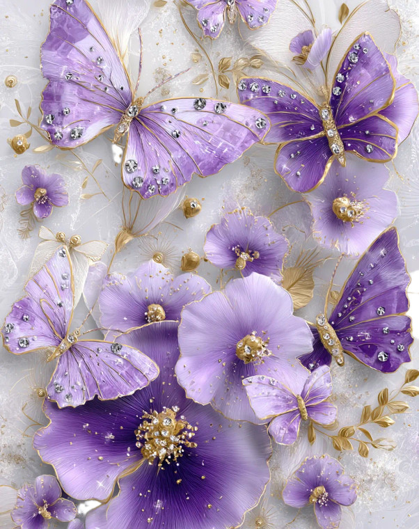 Purple Butterflies Flowers Vinyl Car Decal Sticker – Waterproof & UV-Resistant  Purple Butterflies Flowers Vinyl Car Decal Sticker – Waterproof & UV-Resistant