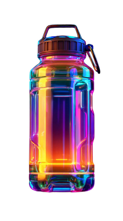 Neon Water Bottle Vinyl Car Decal Sticker – Waterproof & UV-Resistant 