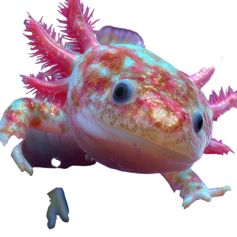 Neon Axolotl V2 Vinyl Car Decal Sticker – Waterproof & UV-Resistant 