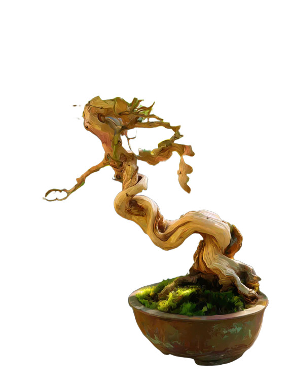 Bonsai Tree Painting Vinyl Car Decal Sticker – Waterproof & UV-Resistant 