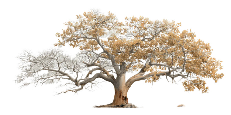 Dying Tree Illustration Vinyl Car Decal Sticker – Waterproof & UV-Resistant 