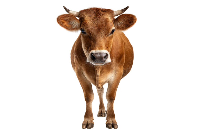 Brown Domestic Cow Vinyl Car Decal Sticker – Waterproof & UV-Resistant 