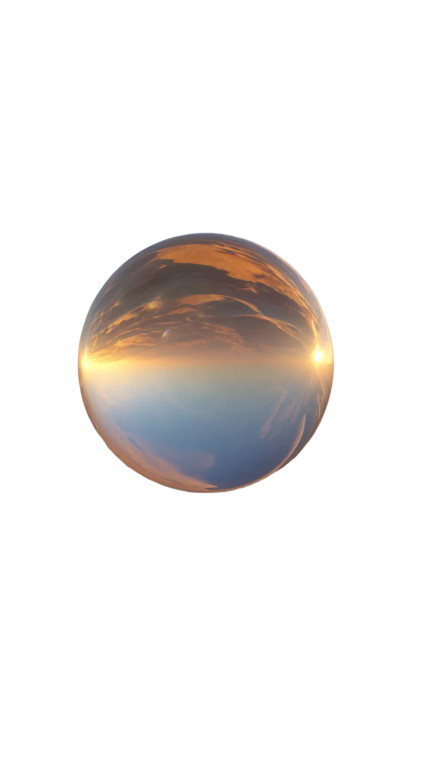 Floating Glass Sphere V2 Vinyl Car Decal Sticker – Waterproof & UV-Resistant 