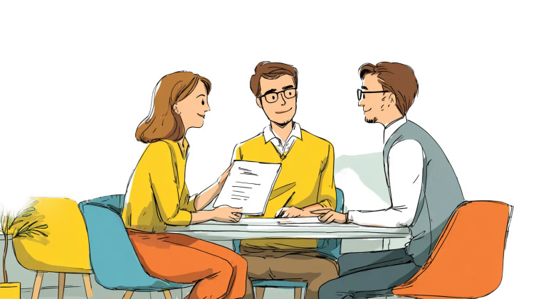 Interview Scene Vinyl Car Decal Sticker – Waterproof & UV-Resistant 