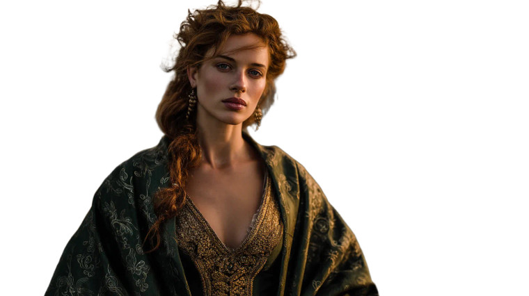 Irish Queen Portrait Vinyl Car Decal Sticker – Waterproof & UV-Resistant 