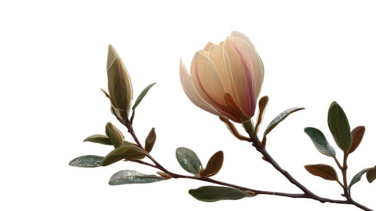 Blossoming Flower Bud Vinyl Car Decal Sticker – Waterproof & UV-Resistant 