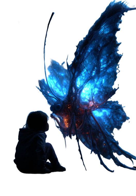 Bioluminescent Butterfly Vinyl Car Decal Sticker – Waterproof & UV-Resistant 