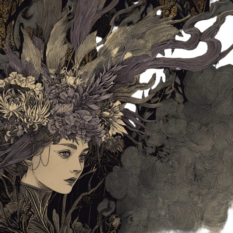 Gothic Female Portrait Vinyl Car Decal Sticker – Waterproof & UV-Resistant 