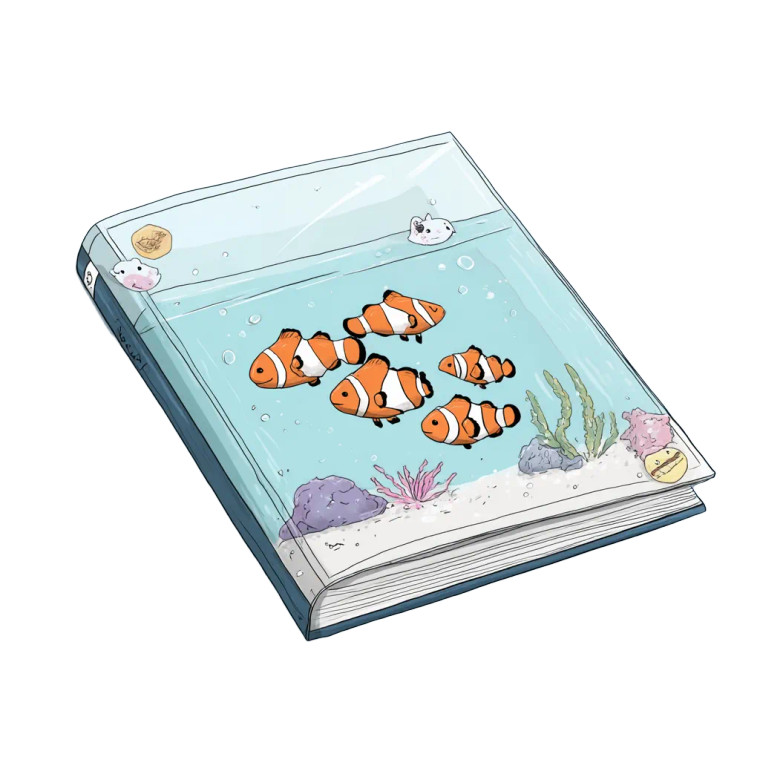 Colorful Aquarium Drawing Vinyl Car Decal Sticker – Waterproof & UV-Resistant 