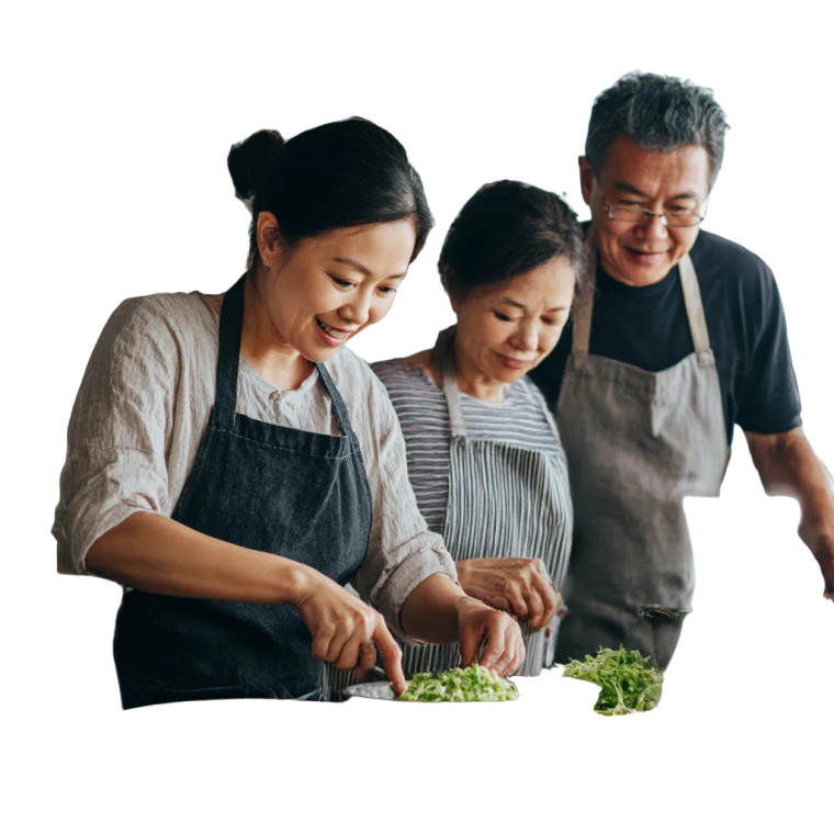 Family Cooking Together V5 Vinyl Car Decal Sticker – Waterproof & UV-Resistant 