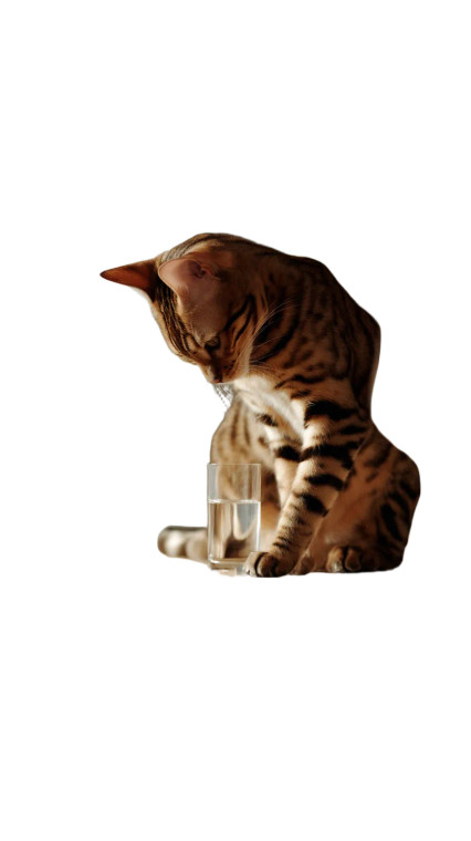 Bengal Cat Nudging Vinyl Car Decal Sticker – Waterproof & UV-Resistant 