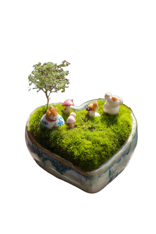 Traditional Heart Bonsai Vinyl Car Decal Sticker – Waterproof & UV-Resistant 