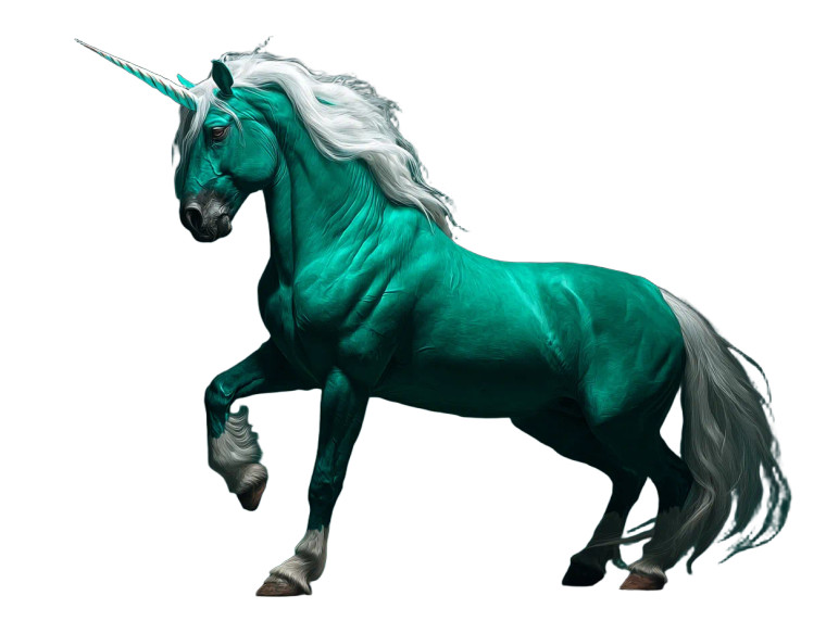Majestic Green Unicorn Vinyl Car Decal Sticker – Waterproof & UV-Resistant 