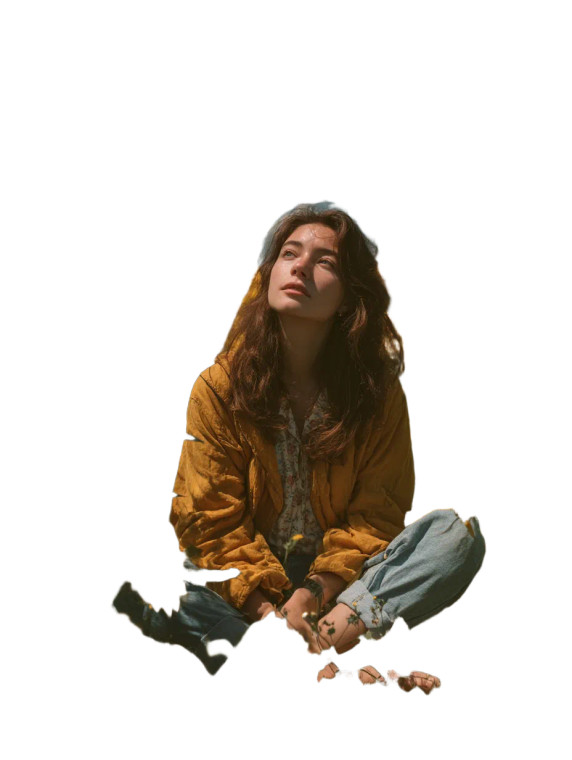 Sunflower Garden Girl Vinyl Car Decal Sticker – Waterproof & UV-Resistant 