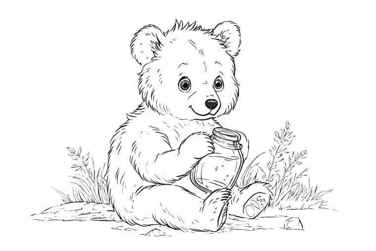 Baby Bear Vinyl Car Decal Sticker – Waterproof & UV-Resistant 