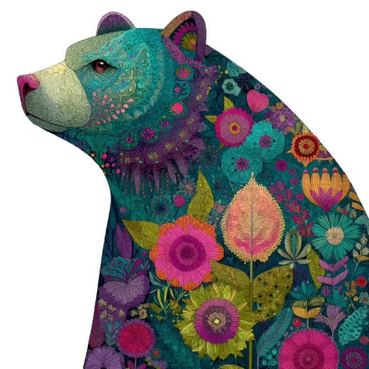 Cute Teddy Doodle Vinyl Car Decal Sticker – Waterproof & UV-Resistant 