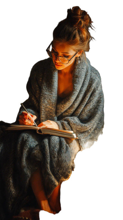 Writing In Journal Vinyl Car Decal Sticker – Waterproof & UV-Resistant 