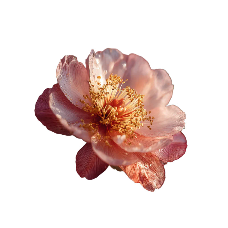Pinonia Flower Macro Vinyl Car Decal Sticker – Waterproof & UV-Resistant 