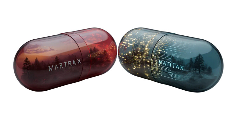 Matrix Pill Capsule Vinyl Car Decal Sticker – Waterproof & UV-Resistant 