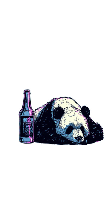 Drunken Panda Vinyl Car Decal Sticker – Waterproof & UV-Resistant 