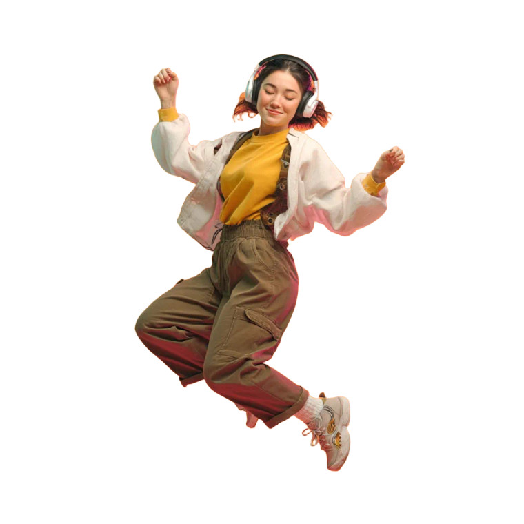 Dancing Teen With Headphones Vinyl Car Decal Sticker – Waterproof & UV-Resistant 