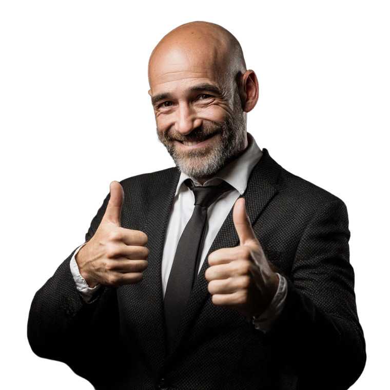 Happy Businessman V4 Vinyl Car Decal Sticker – Waterproof & UV-Resistant 